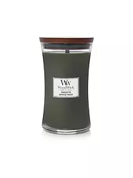 WOODWICK | Vela perfumada con mecha crepitante SANDUHR Large 610g Vanilla Bean | Verde oscuro
