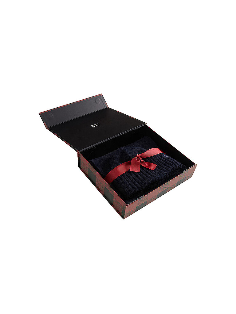 Woolrich Set de regalo de 2 piezas: gorro y bufanda azul oscuro