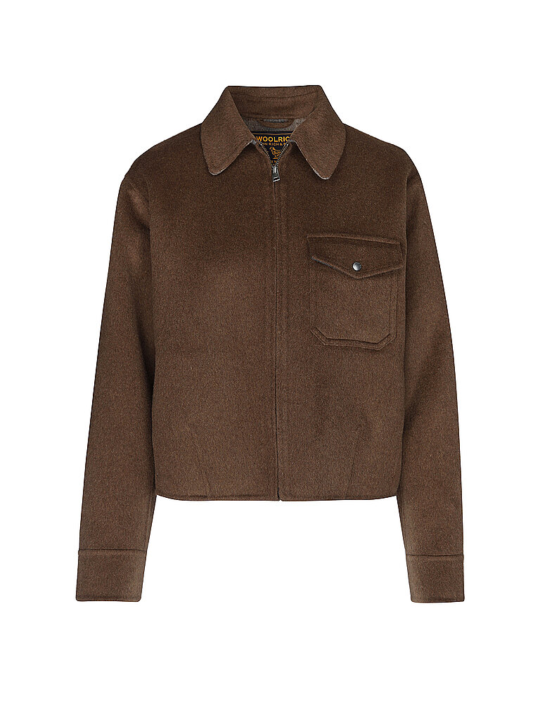 Woolrich Chaqueta de lana marrón