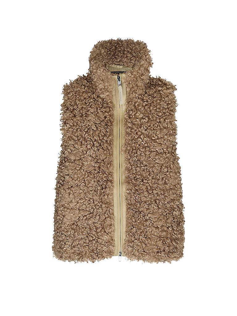 Woolrich Chaqueta acolchada con efecto piel camel