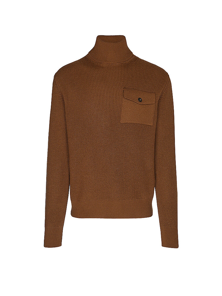 Woolrich Jersey de cuello alto camel