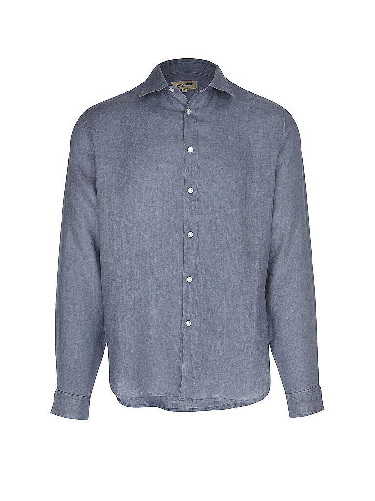 Woolrich Leinenhemd azul S