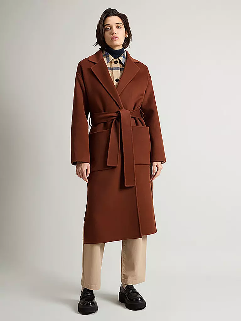 WOOLRICH | Abrigo de lana | Marrón