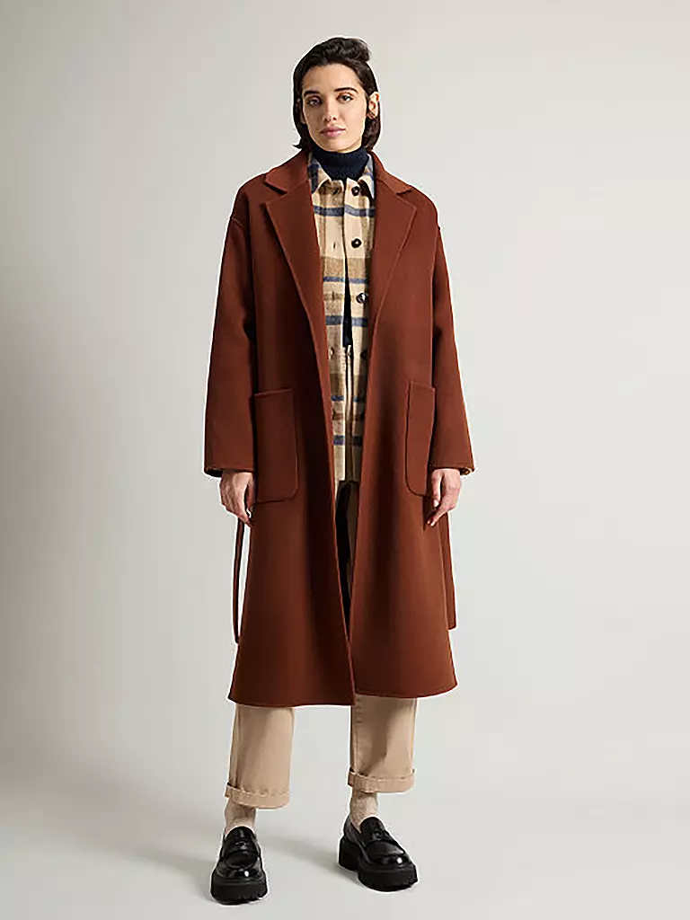 WOOLRICH | Abrigo de lana | Marrón