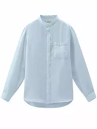 WOOLRICH | Camisa de lino corte regular | Azul claro