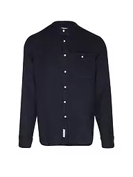WOOLRICH | Camisa de lino corte regular | Azul oscuro