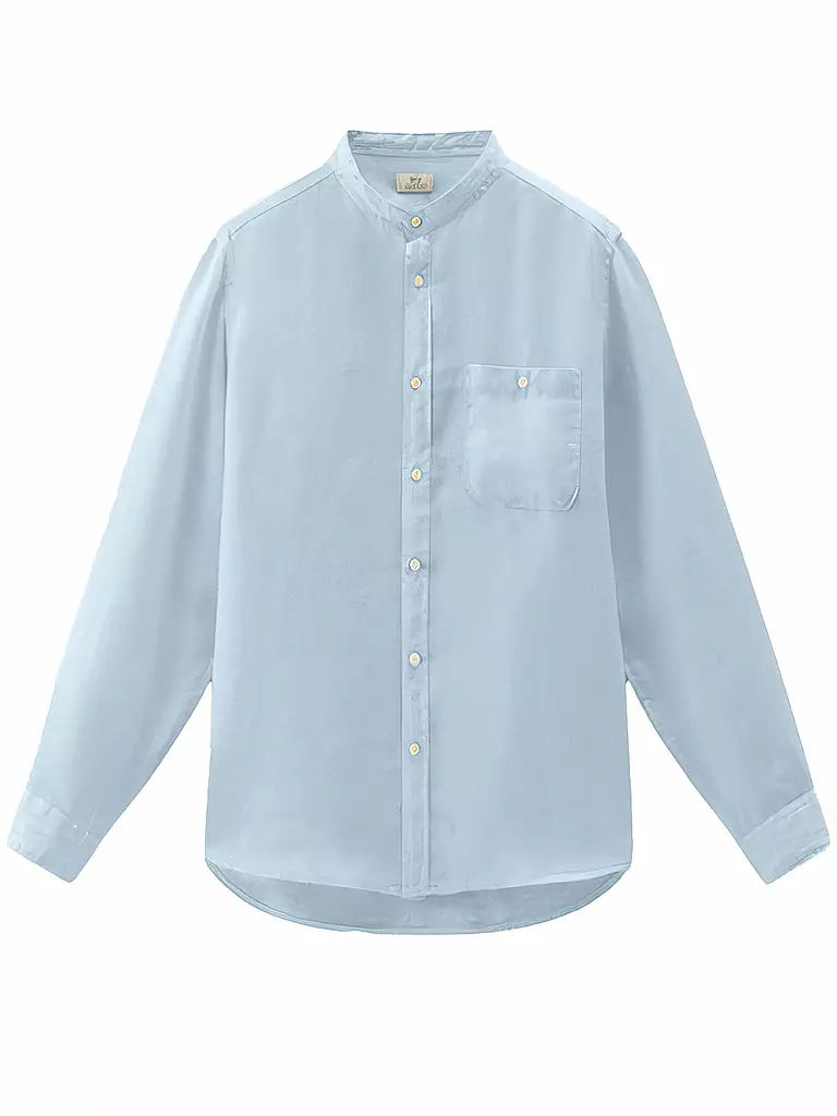 WOOLRICH | Camisa de lino corte regular | Azul claro