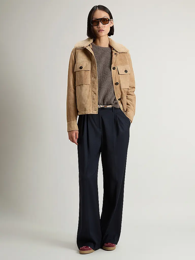 WOOLRICH | Chaqueta de cuero AMBER | Beige