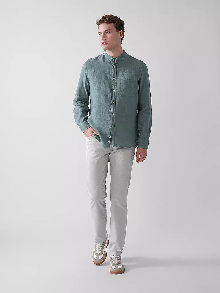 WOOLRICH | Leinenhemd Regular Fit  | Menta