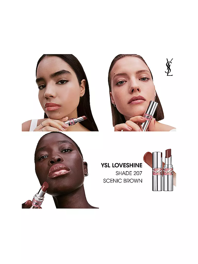 YVES SAINT LAURENT | Barra de labios Loveshine (207 Scenic) | Rojo oscuro