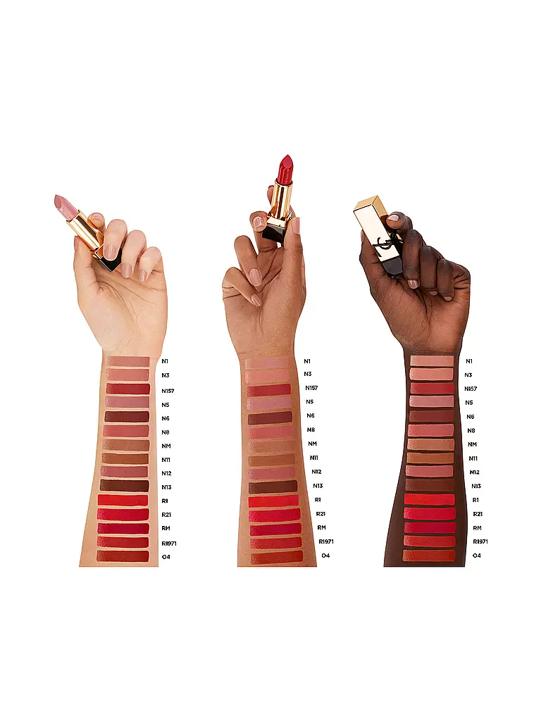 YVES SAINT LAURENT | Lápiz labial - Barra de labios Rouge Pur Couture (N.º R12 - Rouge Feminin) | 