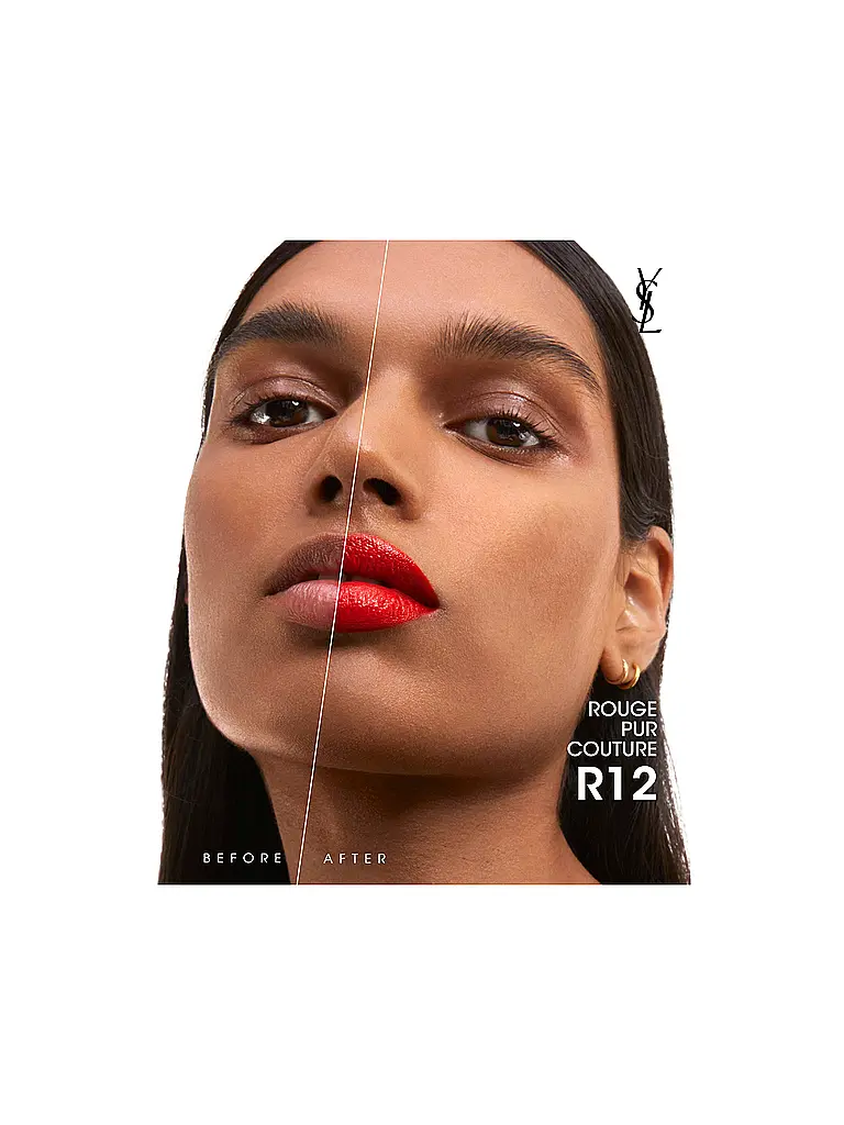 YVES SAINT LAURENT | Lápiz labial - Barra de labios Rouge Pur Couture (N.º R12 - Rouge Feminin) | 