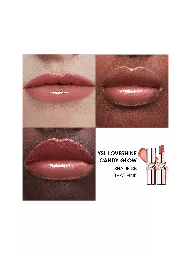 YVES SAINT LAURENT | Labial - Loveshine Candy Glow Balm (8B Naked Pink) | Rosa