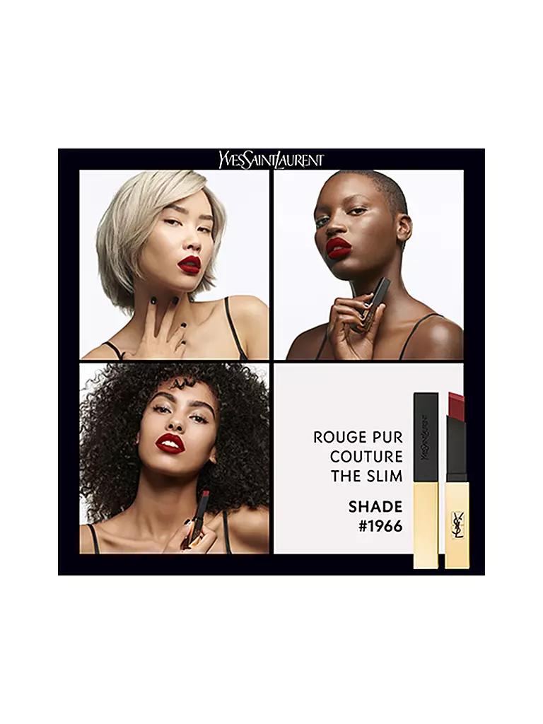YVES SAINT LAURENT | Labial - Rouge Pur Couture The Slim (1966) | Rojo oscuro