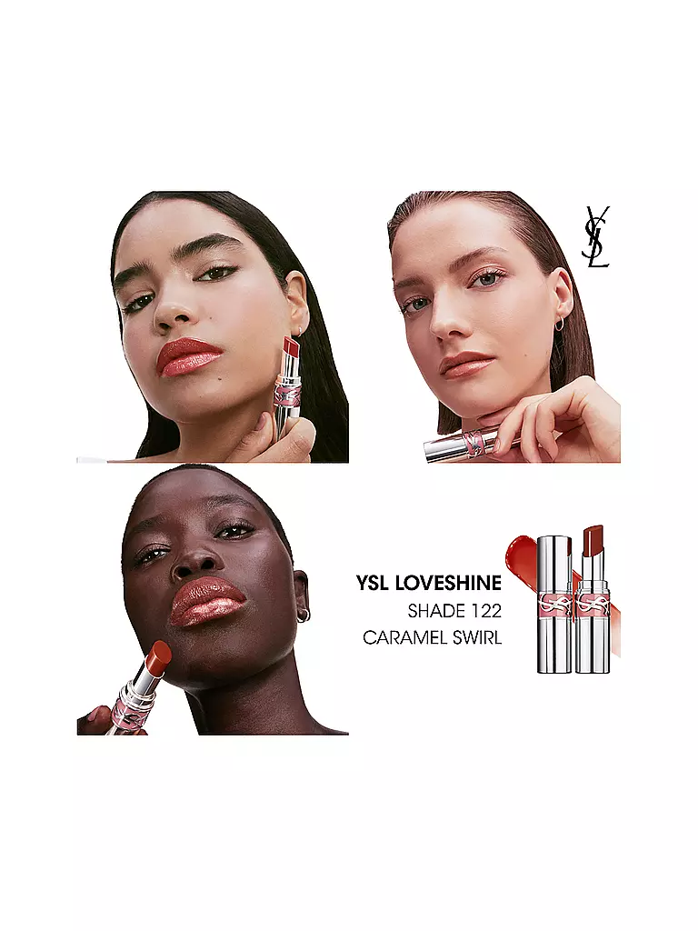 YVES SAINT LAURENT | Labial Loveshine (122 Caramel Kiss) | Marrón