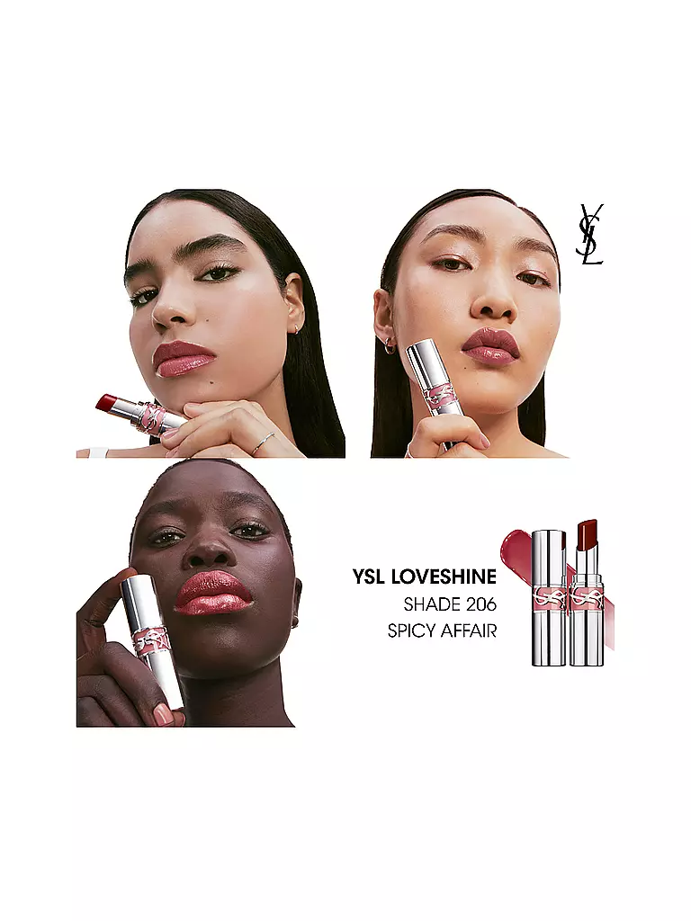 YVES SAINT LAURENT | Labial Loveshine (206 Shin Affair) | Rojo oscuro