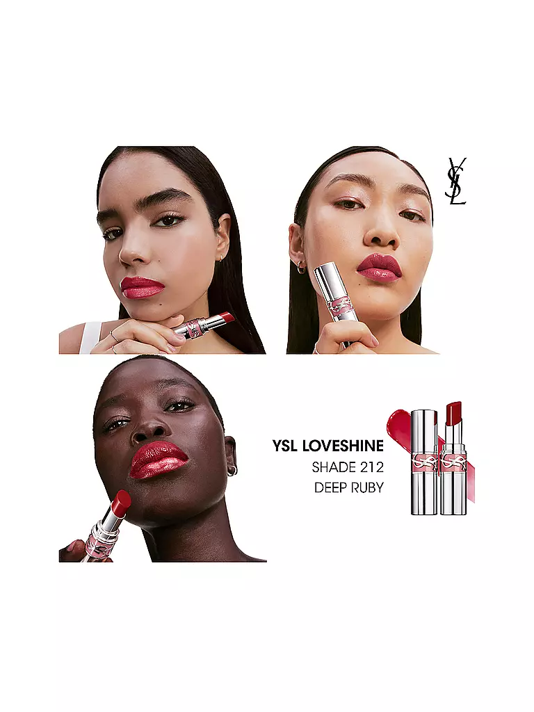 YVES SAINT LAURENT | Loveshine Barra de Labios (212 Deep Ruby) | Rojo oscuro