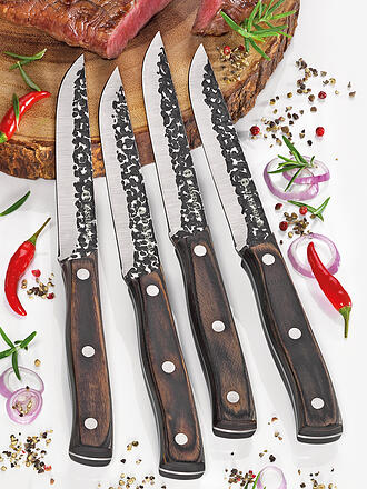 ZASSENHAUS | Juego de cuchillos para carne de 4 piezas HUNTER Pakkaholz