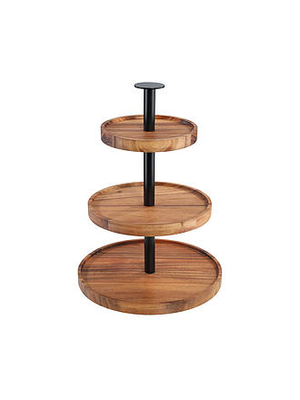 ZASSENHAUS | Etagere 2 niveles 35cm Acacia Marrón Oscuro