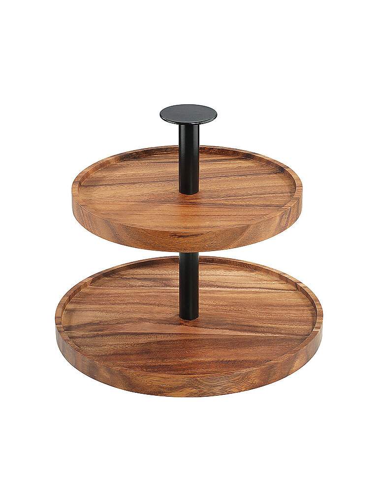 Etagere 2 niveles 22cm Acacia Marrón Oscuro marrón
