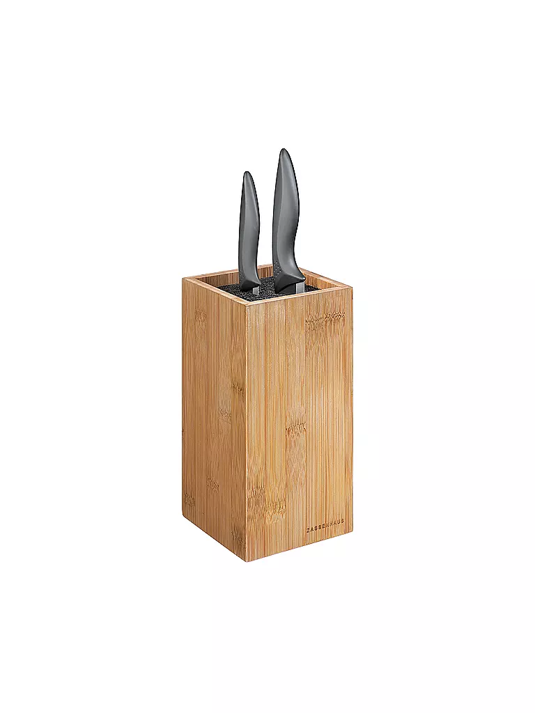 ZASSENHAUS | Bloque de cuchillos de bambú de 23 cm | Marrón
