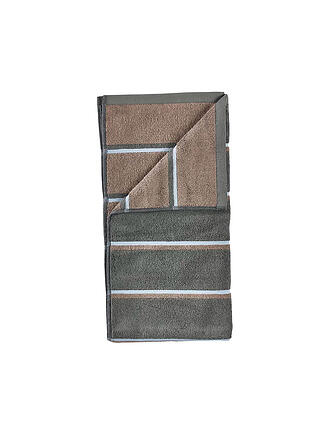 ZONE DENMARK | Toalla de ducha SAUNA 70x140cm Verde Oliva/Azul Topo Flog