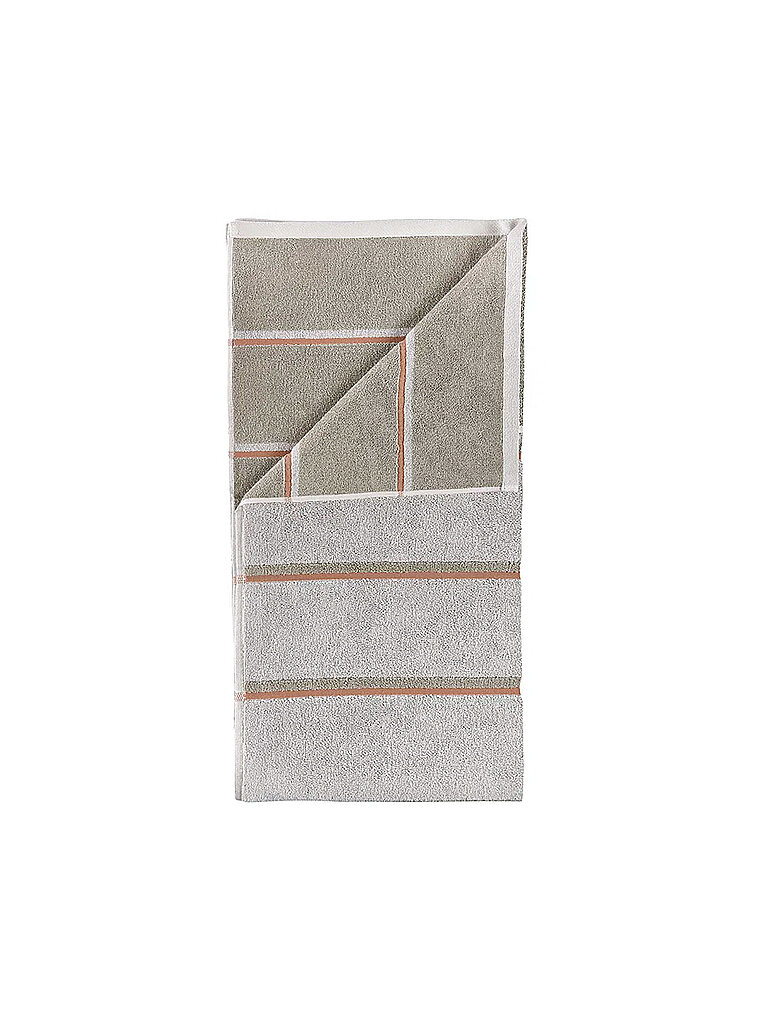 Toalla de ducha SAUNA 70x140cm Gris suave/Eucalipto/Terracota gris claro
