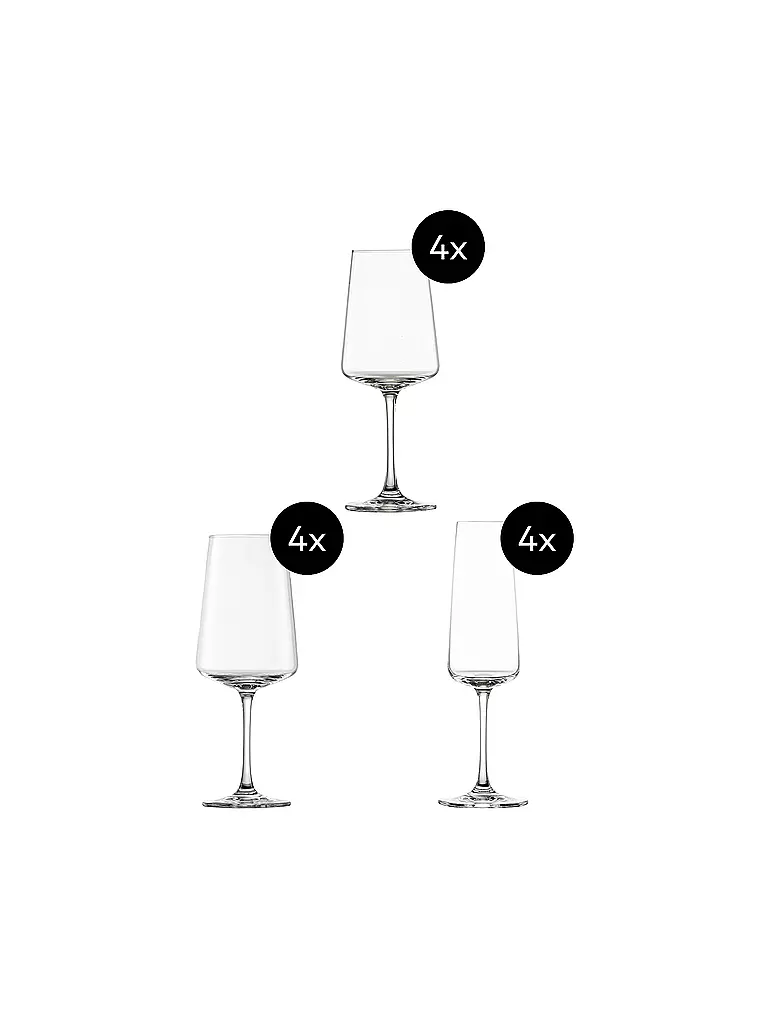 ZWIESEL GLAS | Gläserset MIO VINO 12 tlg.  | Transparente