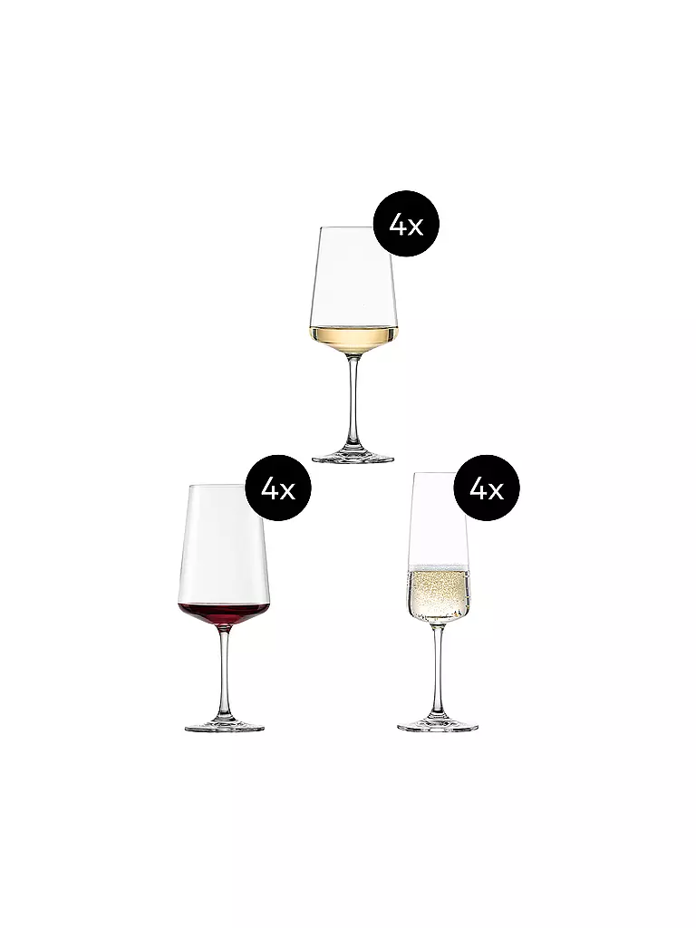 ZWIESEL GLAS | Gläserset MIO VINO 12 tlg.  | Transparente