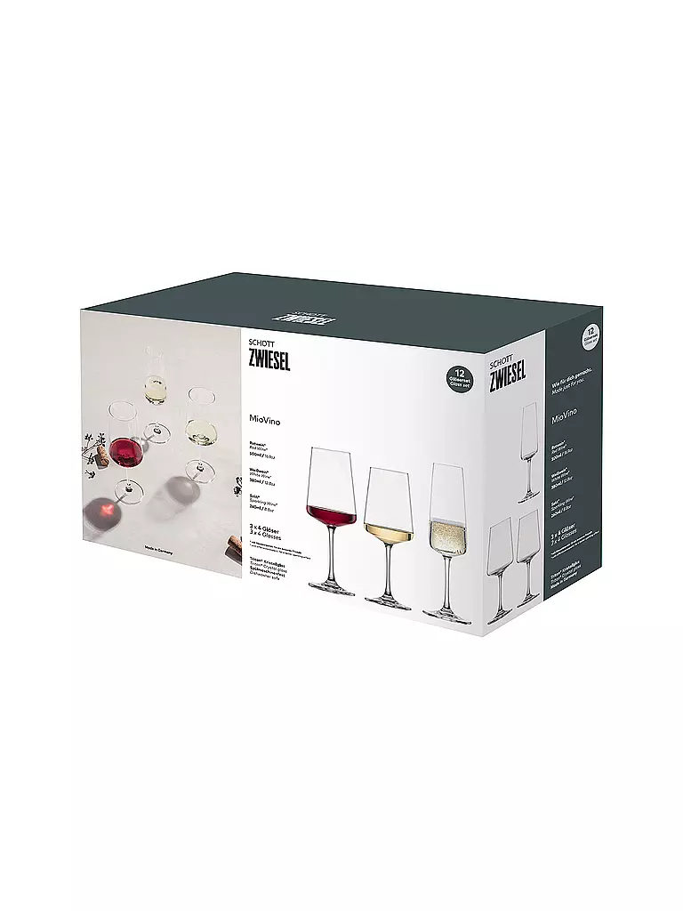 ZWIESEL GLAS | Gläserset MIO VINO 12 tlg.  | Transparente