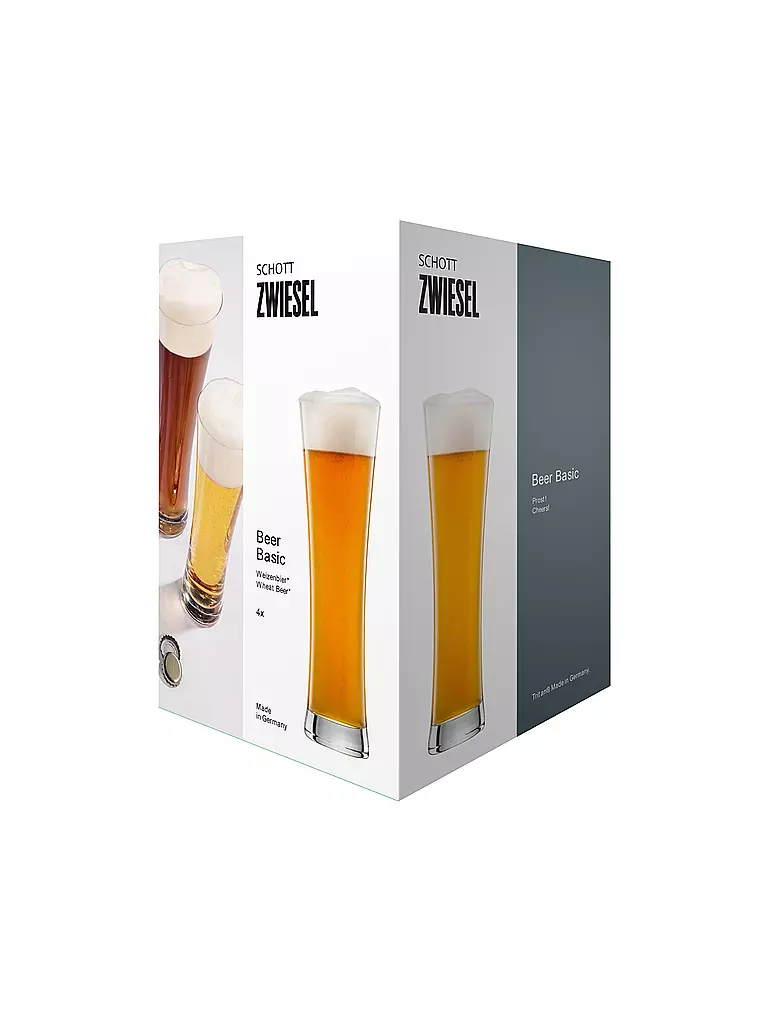 ZWIESEL GLAS | Juego de 4 vasos de cerveza WEIZENBIER 0,5 l | 