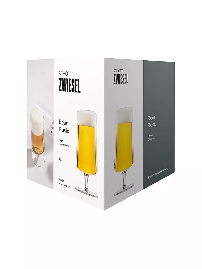 ZWIESEL GLAS | Juego de 4 vasos para cerveza Birglas PILS de 0,3 l | 