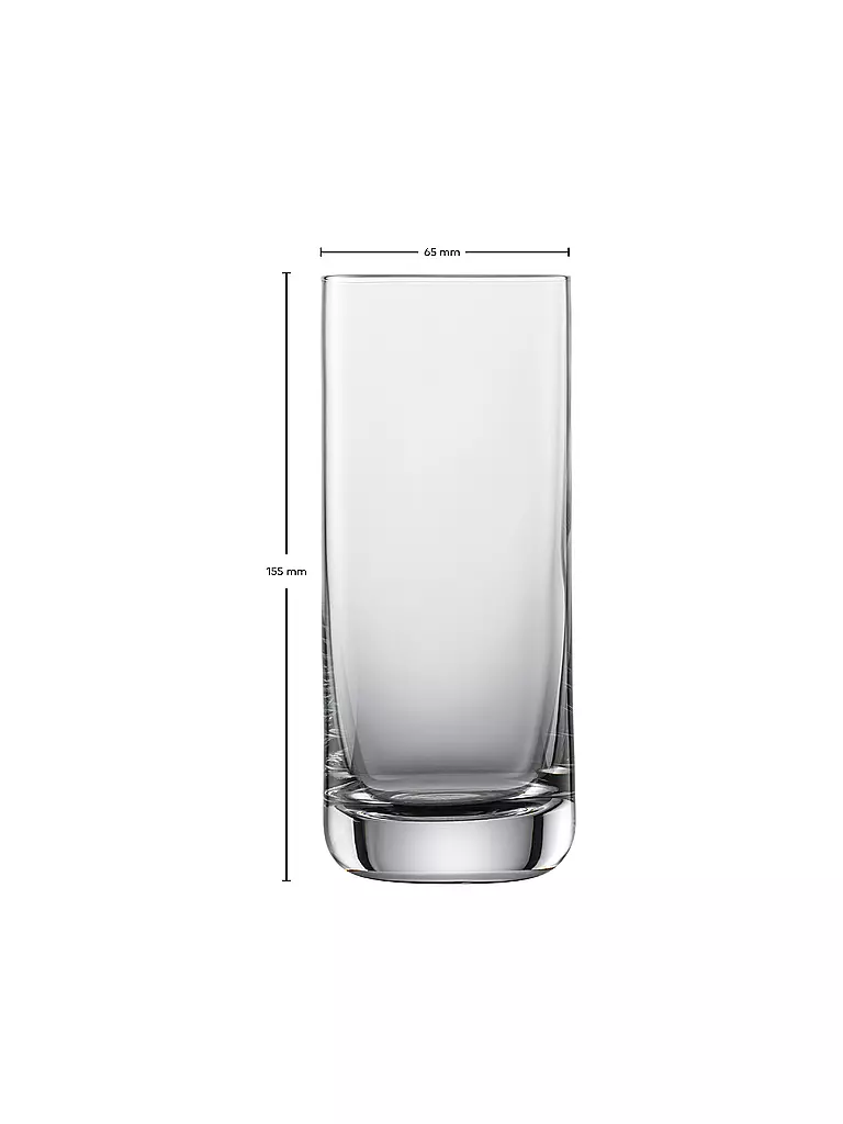 ZWIESEL GLAS | Juego de 6 vasos de tubo SIMPLE de 370 ml | 