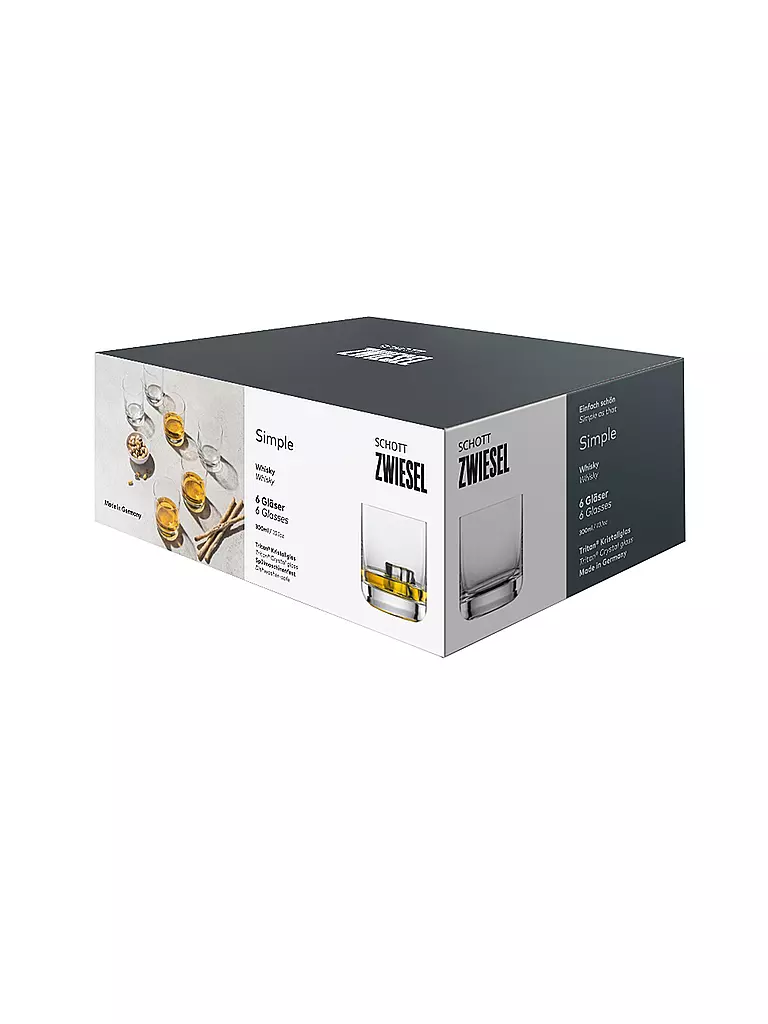 ZWIESEL GLAS | Juego de 6 vasos de whisky SIMPLE 300ml | 