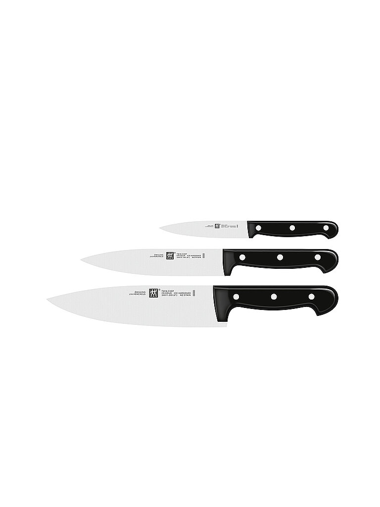 ZWILLING Juego de cuchillos de 3 piezas TWIN-CHEF Negro negro