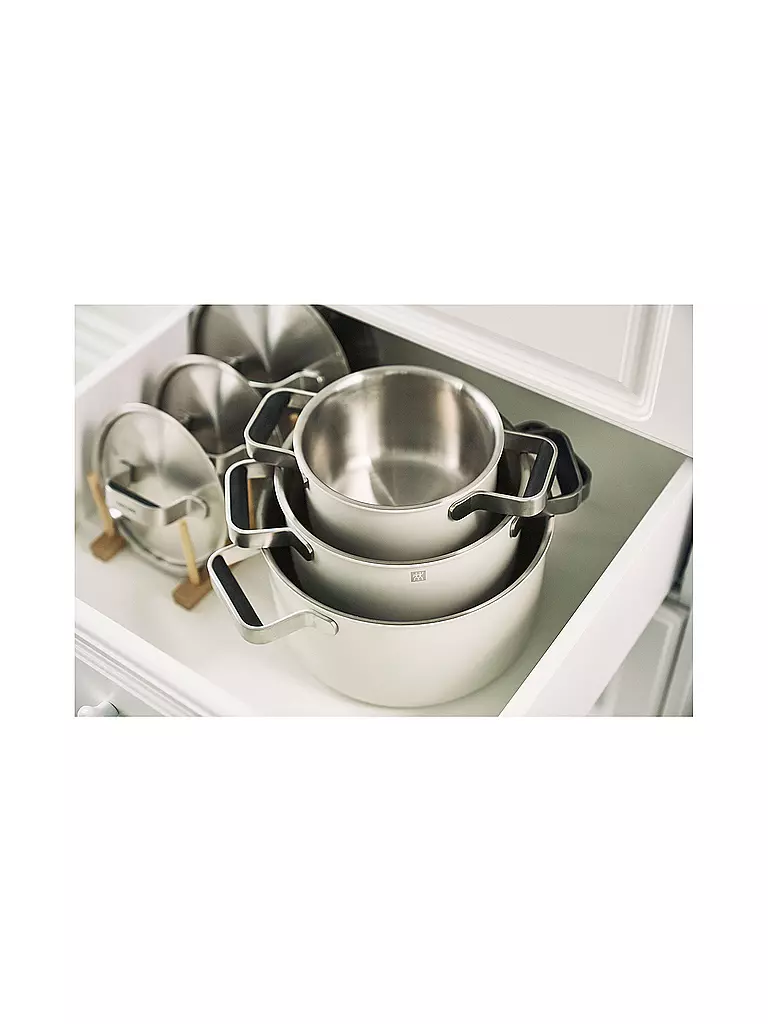 ZWILLING | Kochgeschirr - Set 5tlg. PURE Edelstahl / Elfenbein  | Crema