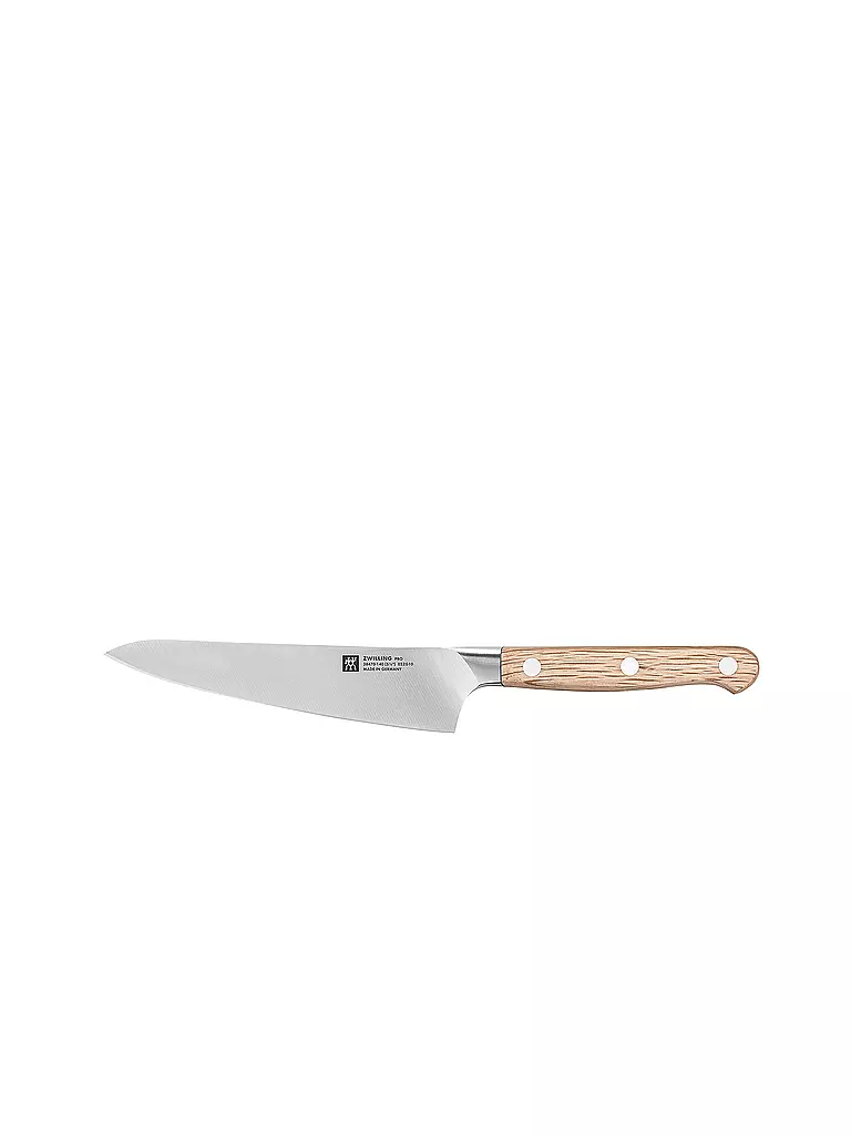 ZWILLING | Pro Wood Cuchillo de cocina Santoku Cuchillo de cocina Cuchillo compacto, 14 cm | Marrón